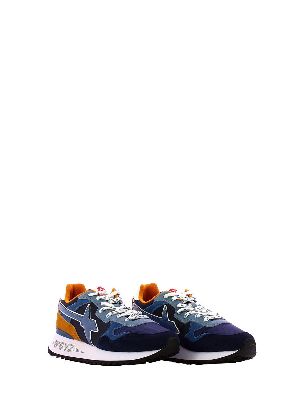 W6YZ Sneakers Uomo Blu/celeste con tomaia in pelle scomosciata e nylon Blu/celeste