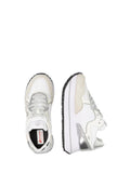 W6YZ Sneakers Donna Bianco/Argento platform con logo BIANCO/ARGENTO