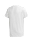 ADIDAS T-Shirt Unisex Bimbo Logo Frontale A Contrasto Bianco Nero Bianco/nero