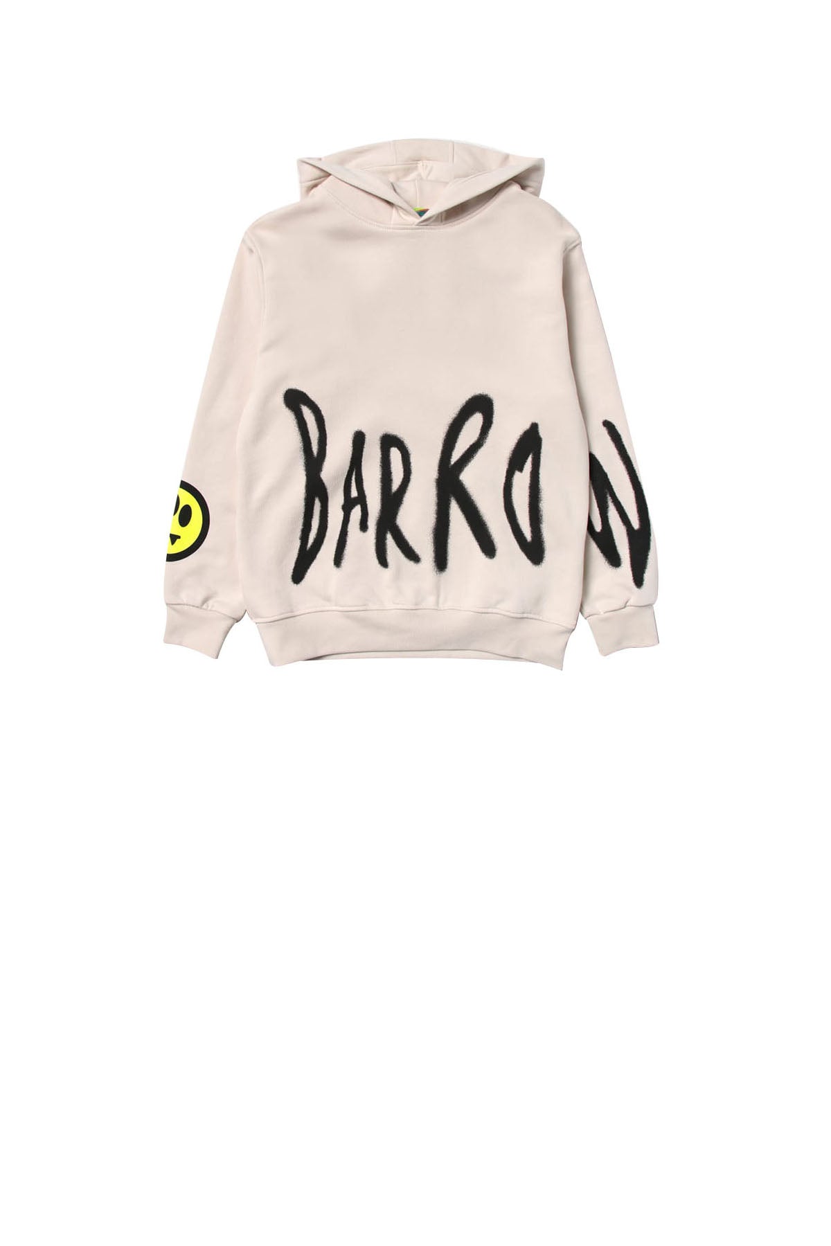 BARROW Felpa Logo Frontale A Contrasto Unisex Bimbo Panna Panna