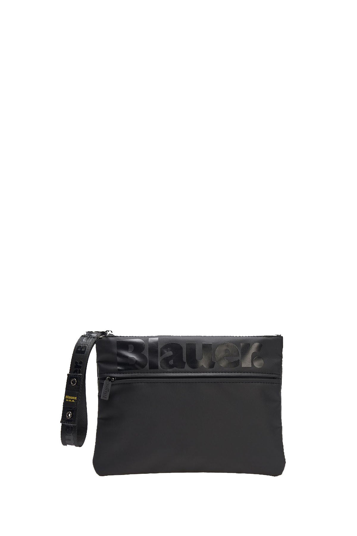 BLAUER Pochette Uomo Logo Frontale In Tono Nero Nero
