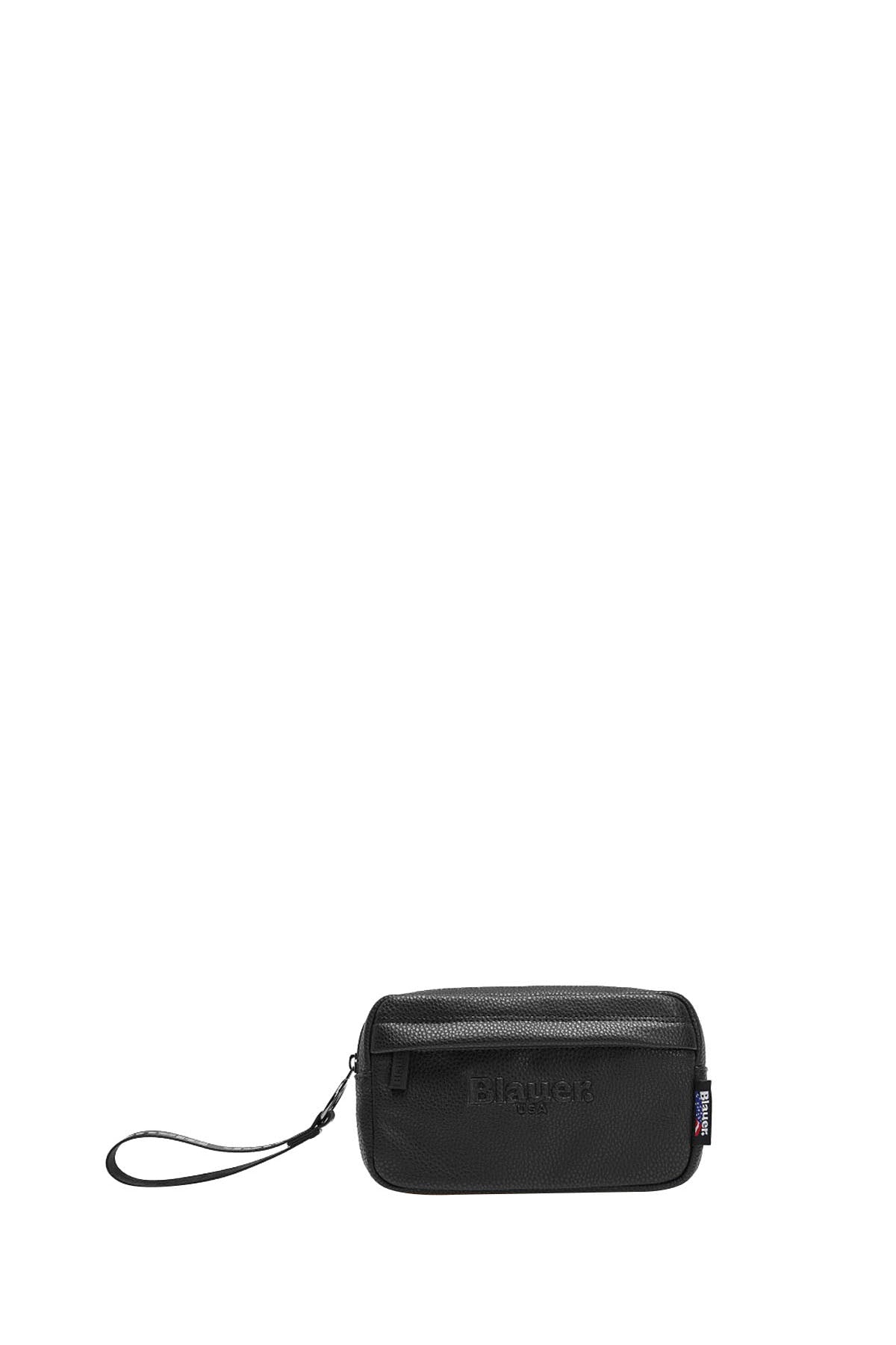 BLAUER Pochette Uomo Logo In Rilievo Nero Nero
