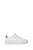 CALVIN CALZATURE Sneakers Donna Vulc Flatform Laceup Lth Refl Wn Bianco BIANCO/ARGENTO