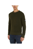 CALVIN2 2USCITA Maglione Uomo In Tinta Unita Verde Scuro Verde scuro
