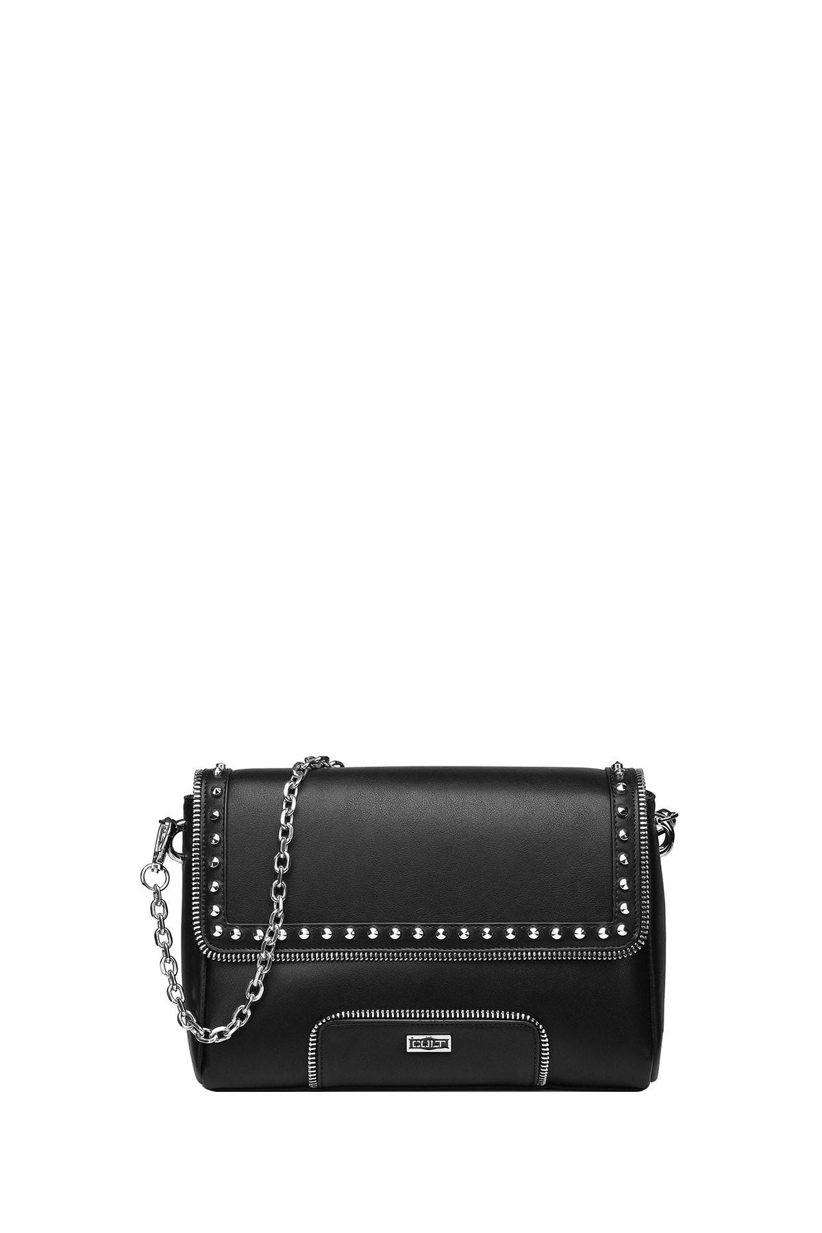 CULT Borsa A Tracolla Con Logo Frontale Nero Nero