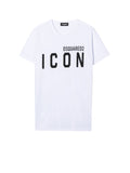 DSQUARED ICON T-shirt Bambino in cotone con stampa logo Bianco