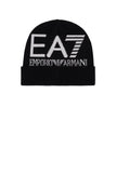EA7 Berretto Uomo Logo Frontale Nero Nero