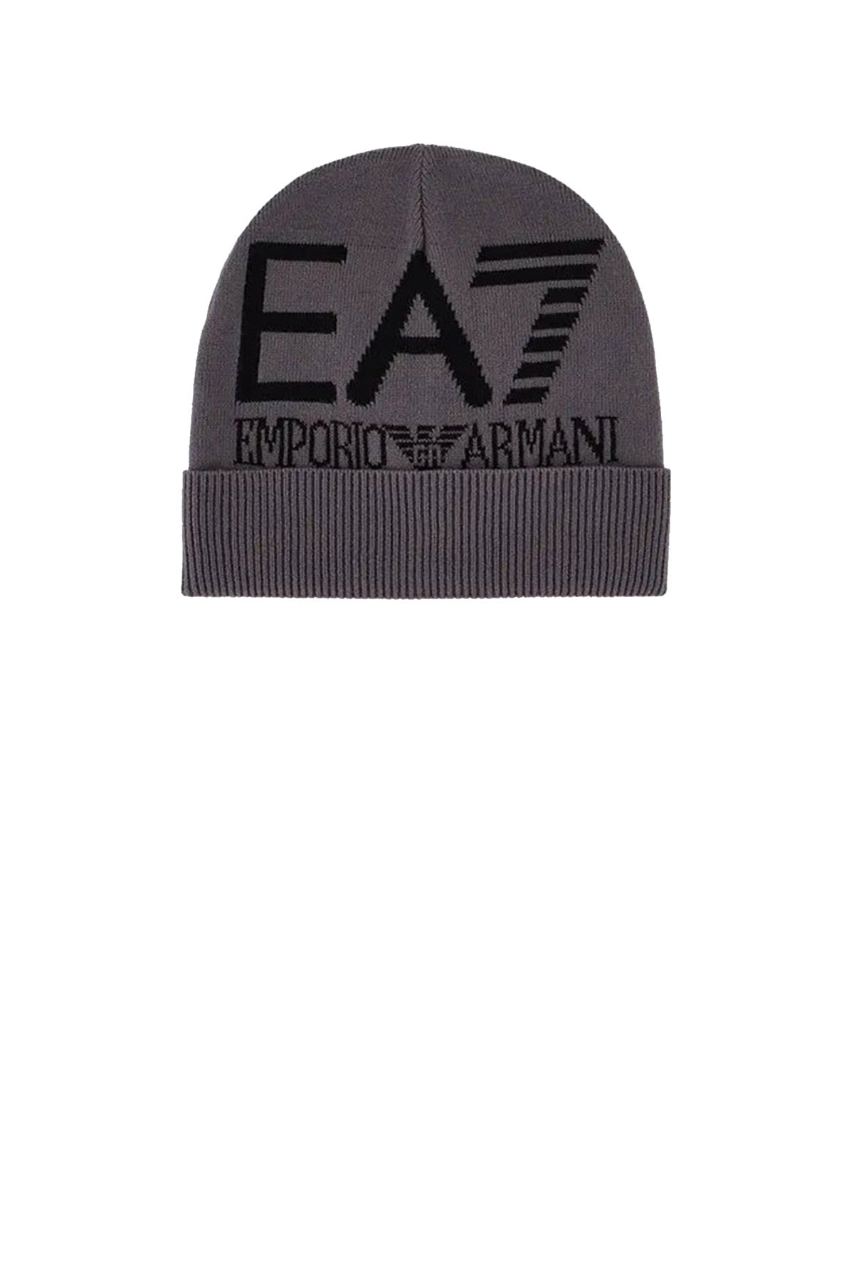 EA7 Berretto Uomo Logo Frontale Grigio Grigio