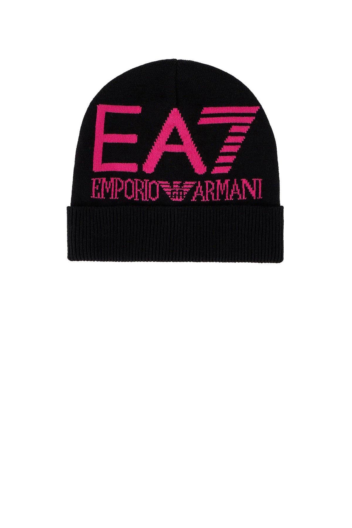 EA7 Berretto Uomo Logo Frontale Nero Nero