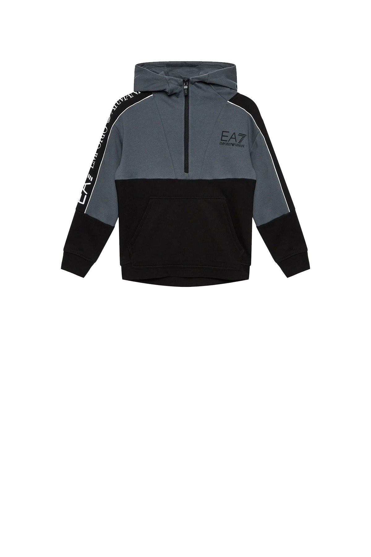EA7 Felpa Bambino Logo In Tono Nero Nero