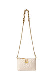 GAELLE PARIS 2USCITA Pochette Donna Logo Frontale In Metallo Avorio Avorio