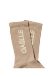 GAELLE PARIS Calze In Cotone E Con Logo Donna Beige Beige