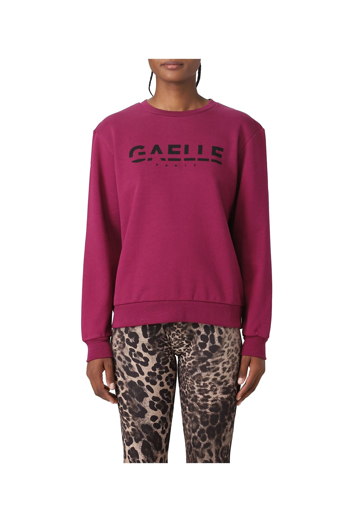 GAELLE PARIS Felpa Logo Frontale Donna Viola Viola