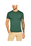 LACOSTE T-Shirt Uomo Logo Frontale Verde Verde