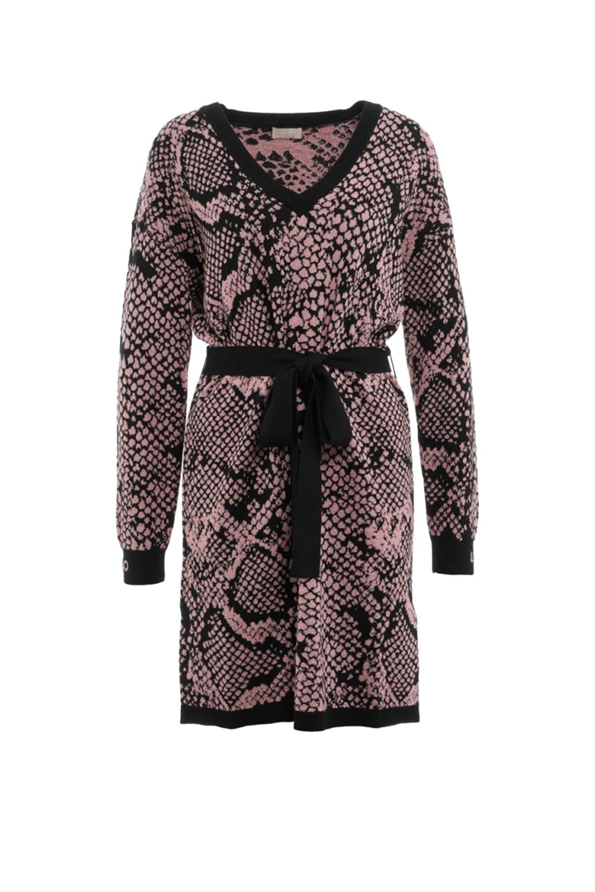 LIUJO SPORT Abito Motivo Pitonato Donna Rosa Nero ROSA/NERO