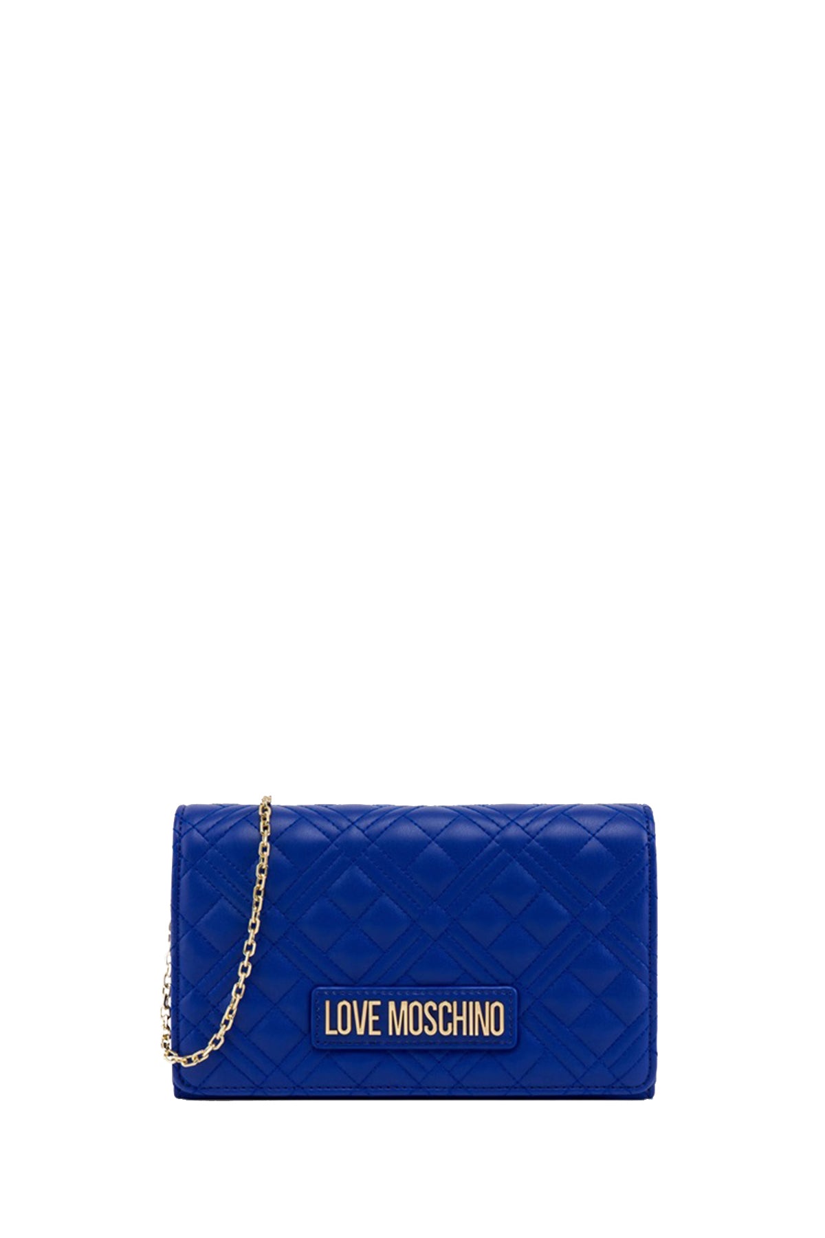 MOSCHINO PRECOLLECTION Borsa A Tracolla Donna Logo Frontale Oceano OCEANO