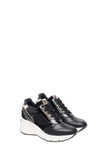 NERO GIARDINI Sneakers Donna In Pelle E Camoscio Nero Nero