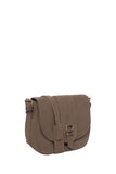 NERO GIARDINI Borsa A Tracolla Donna In Camoscio Fango Fango