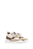 WONDERS Sneakers Donna In Pelle Crema TAUPE