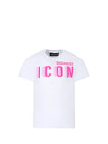 DSQUARED ICON Dsquared Relax Icon T-Shirt Bambino Bianco/rosa Bianco/rosa
