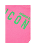DSQUARED ICON Dsquared T-Shirt Unisex Bimbo Rosa/verde - Rosa Rosa/verde