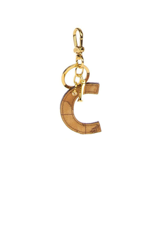 Portachiavi Unisex Lettera C Stampa Geo Naturale