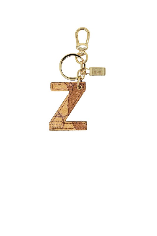PRIMA CLASSE Portachiavi Unisex Lettera Z Stampa Geo Naturale Naturale